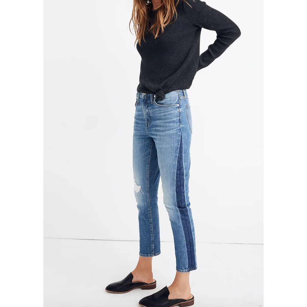Madewell The Petite High-Rise Slim Boyjean in Raebrook Wash: Eco Edition sz 24P